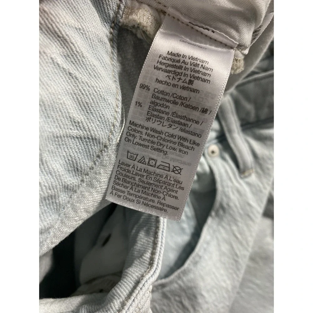 Madewell Jeans Women Sz 32T (33x31) Light Wash Textured Curvy Perfect Vintage
